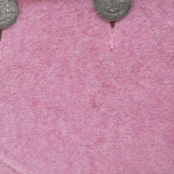 🚫 SOLD 2T - 3T Isabella G. Made in Austria Wool Hooded Pink Buttoned Cape - Picture 11 of 14